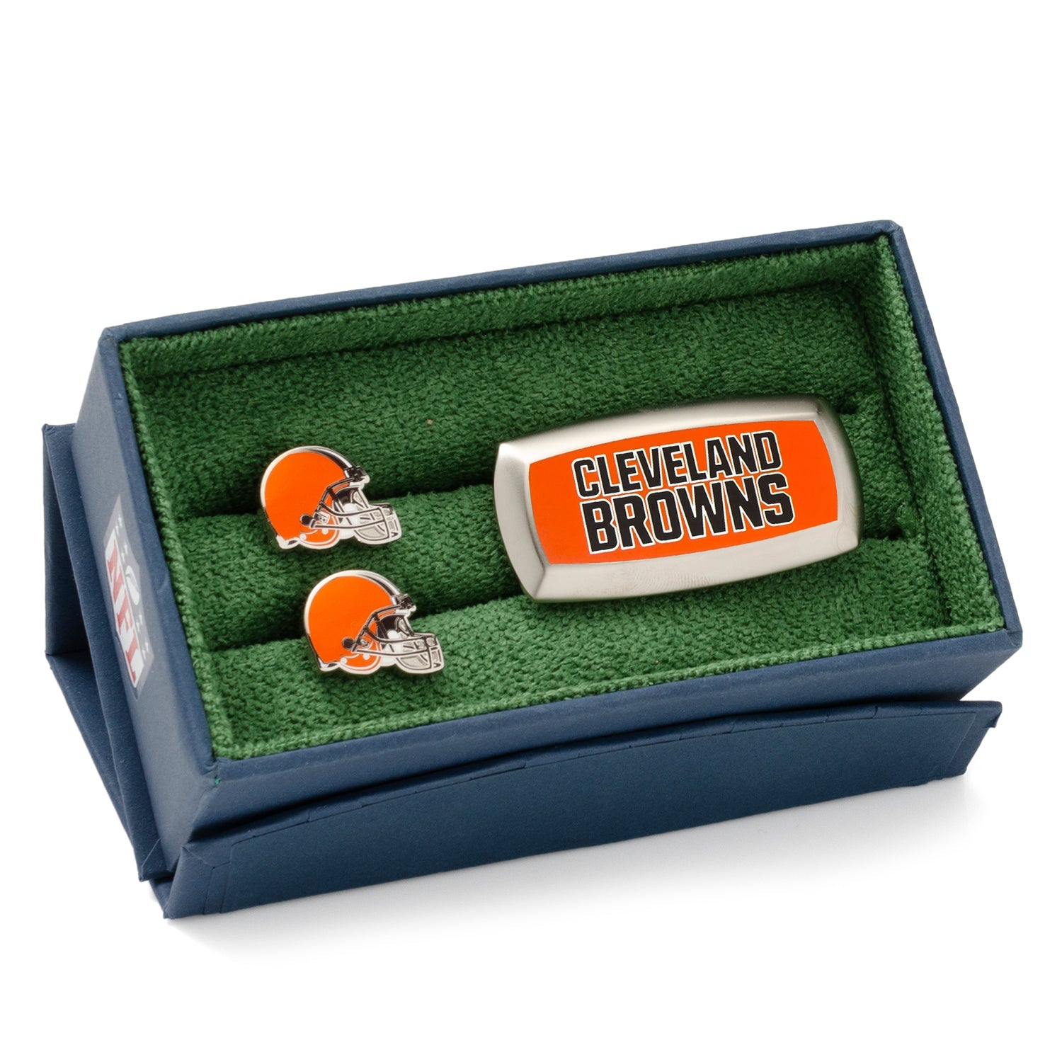 NFL Cleveland Browns Cufflinks and Cushion Money Clip Gift Set