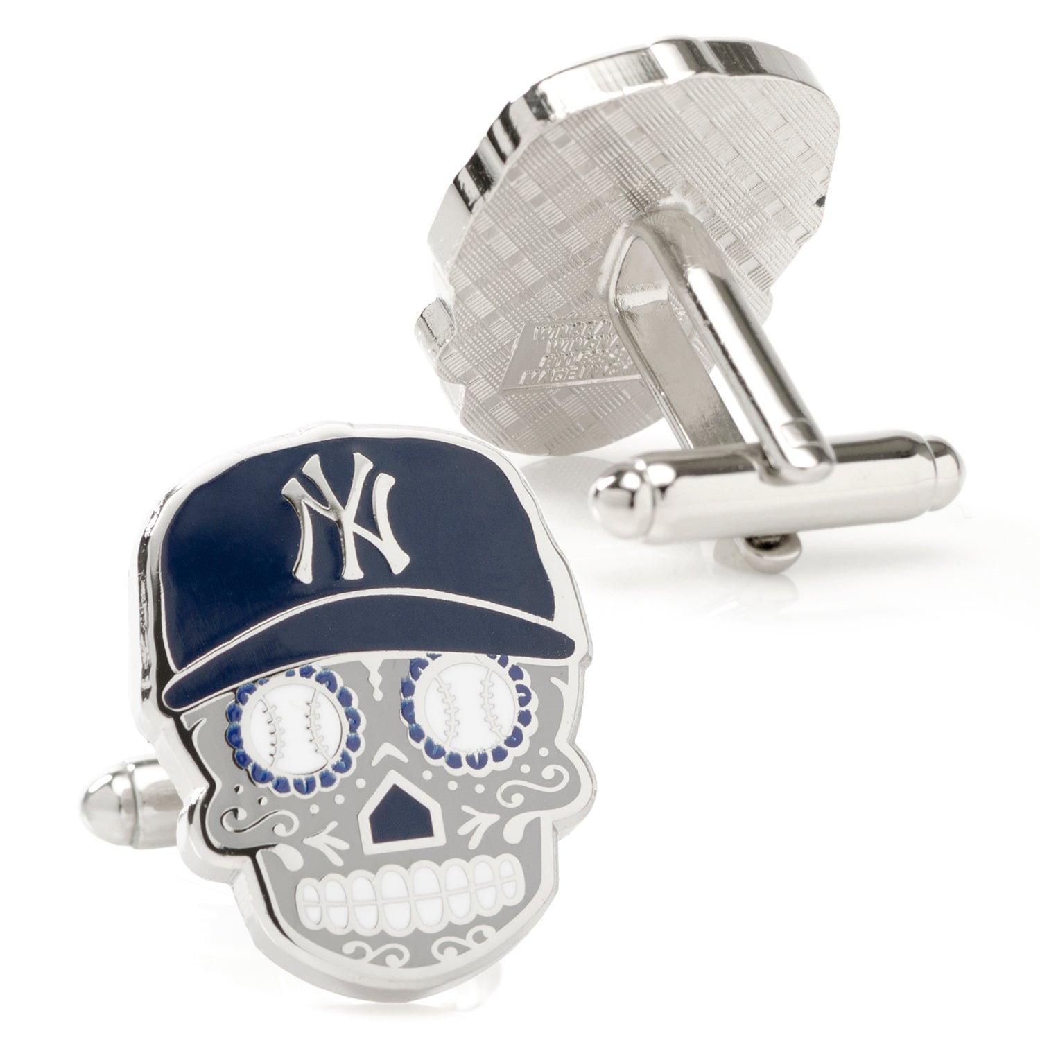 MLB New York Yankees Sugar Skull Cufflinks & Lapel Pin Gift Set