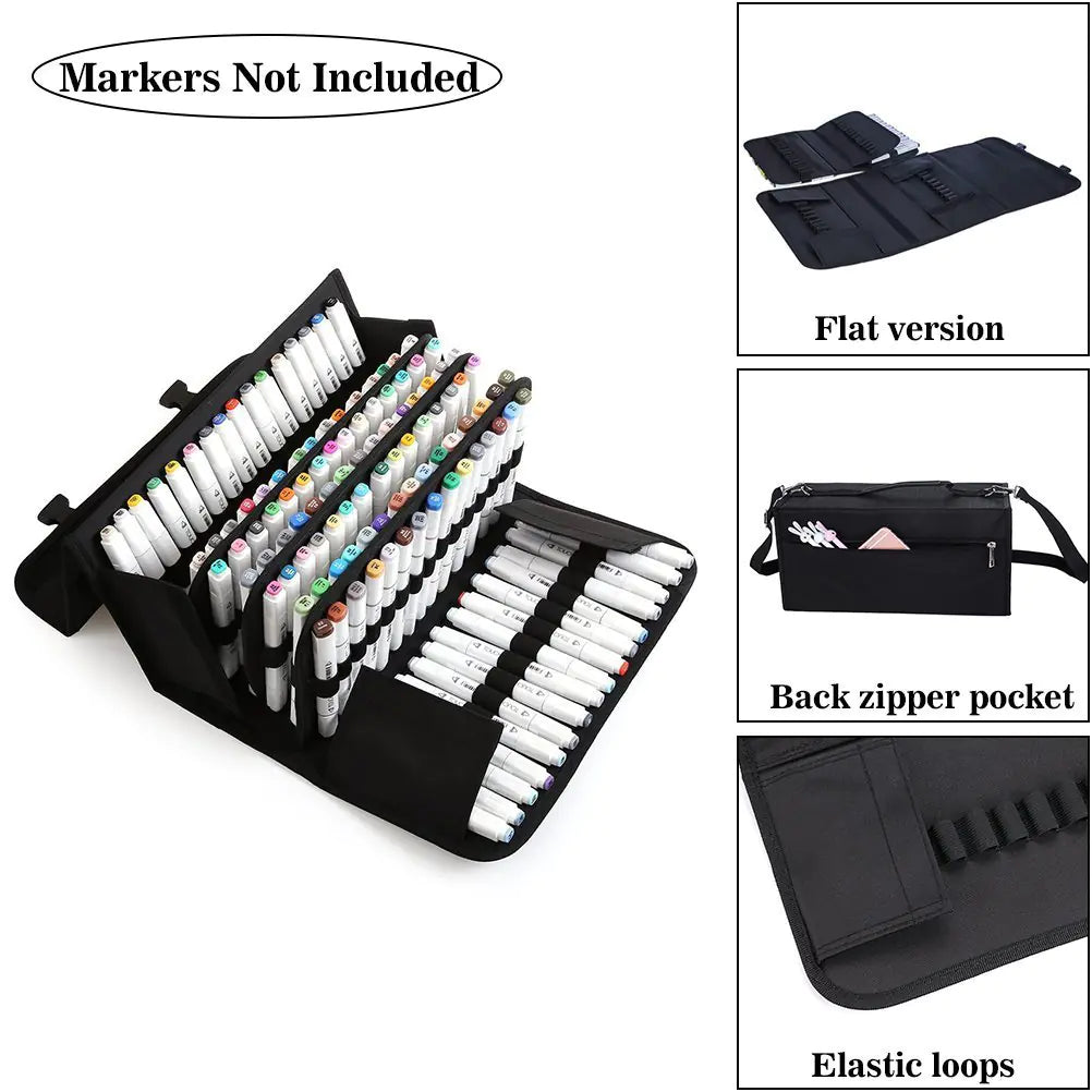 120-Color Marker Bag for Drawing and Art Supplies