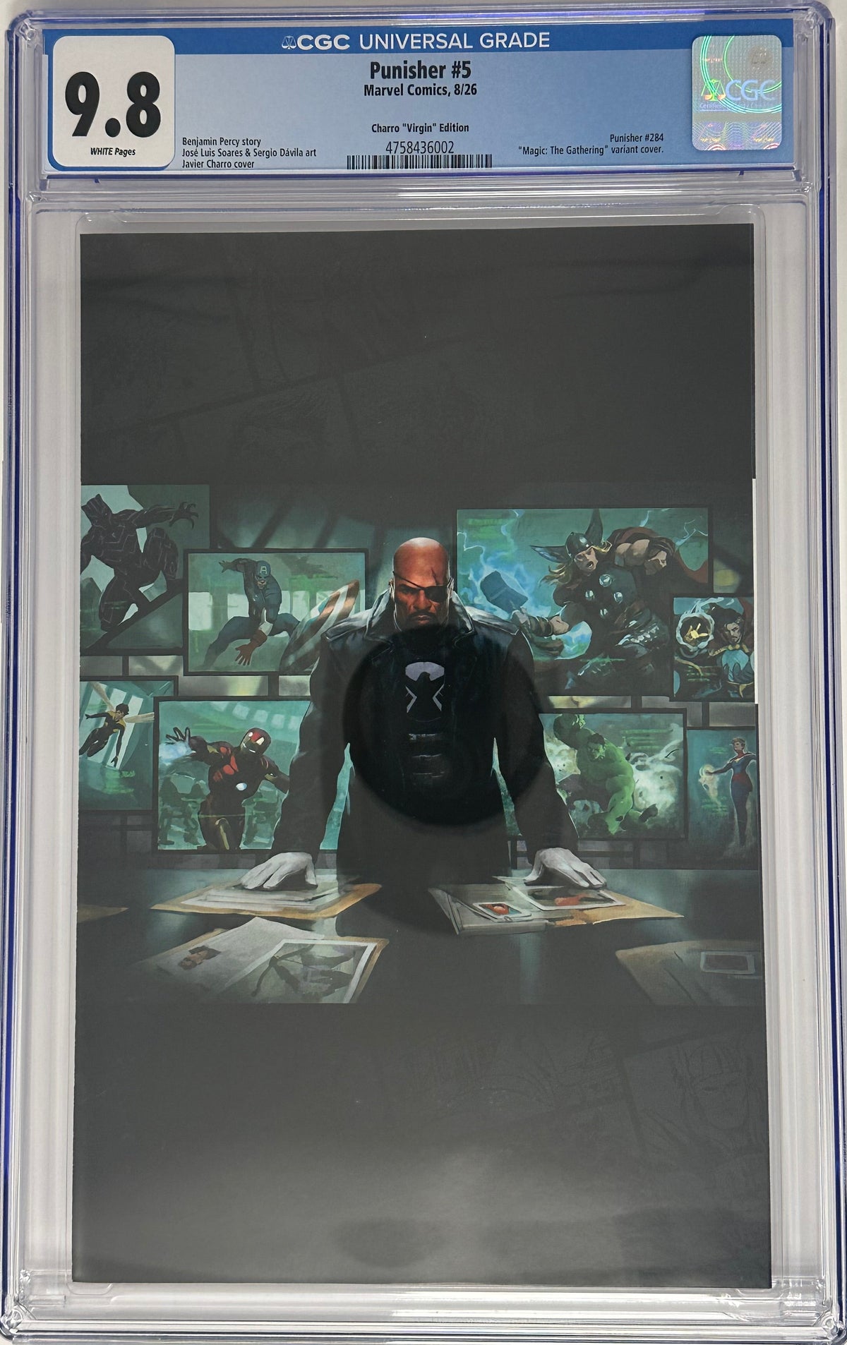 PUNISHER #5 CGC 9.8 BLUE LABEL JAVIER CHARRO 1:50 VIRGIN VAR [IN STOCK]