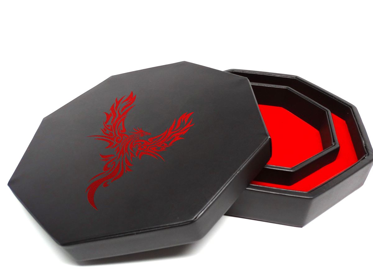 (Pre-Order) Phoenix Dice Tray With Dice Staging Area and Lid