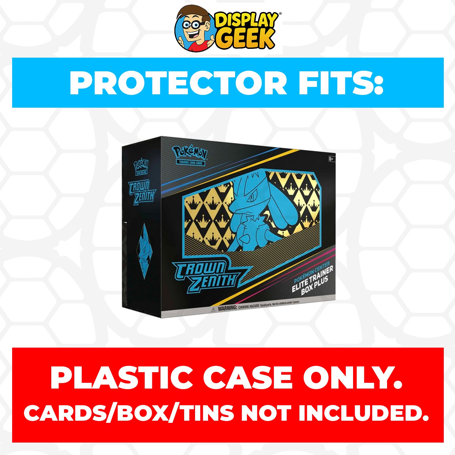 Plastic Protector for Pokemon TCG Crown Zenith Pokemon Center Elite Trainer Box Plus
