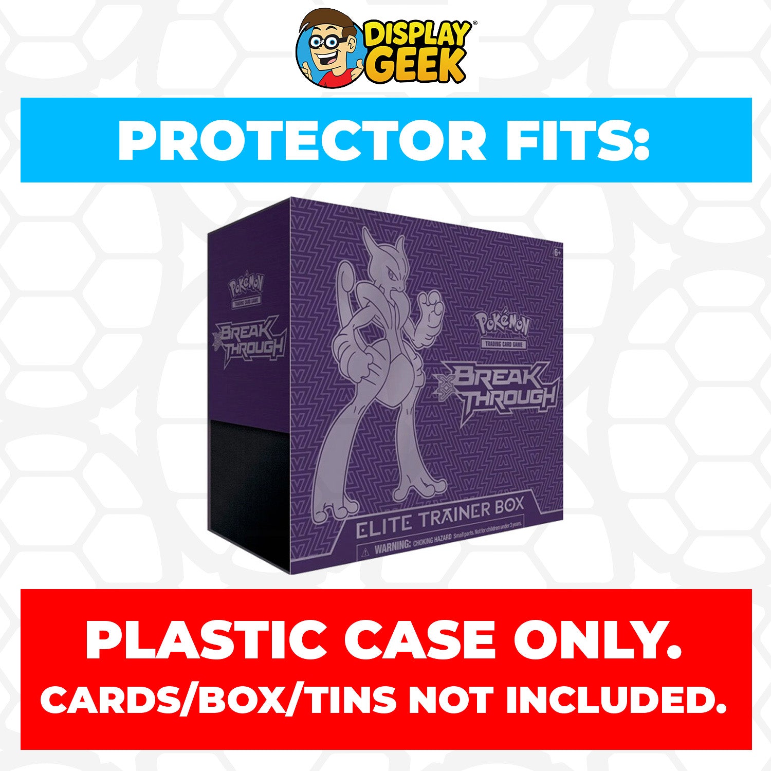 Plastic Protector for Pokemon TCG 2015 XY BREAKthrough Mewtwo X ETB Elite Trainer Box