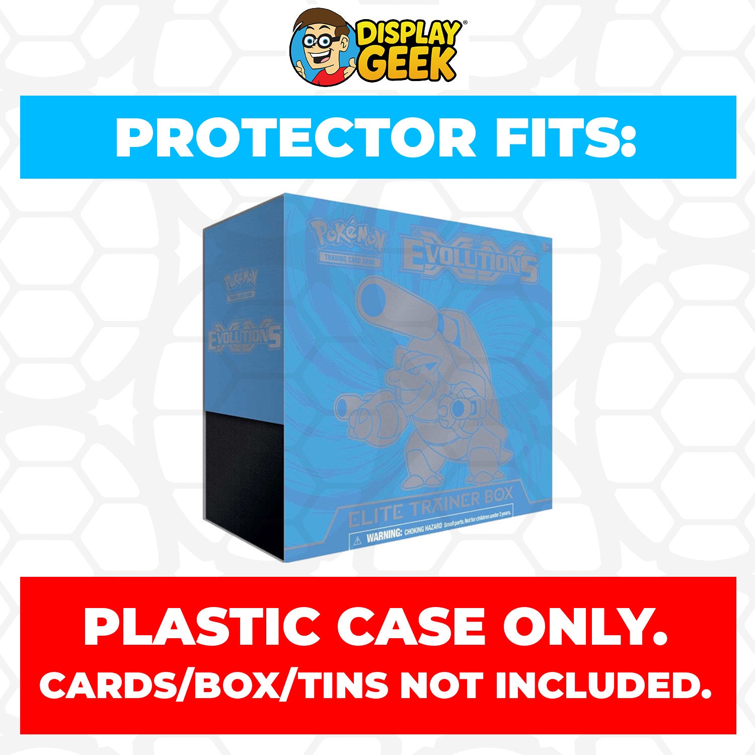 Plastic Protector for Pokemon TCG 2016 XY Evolutions Blastoise ETB Elite Trainer Box