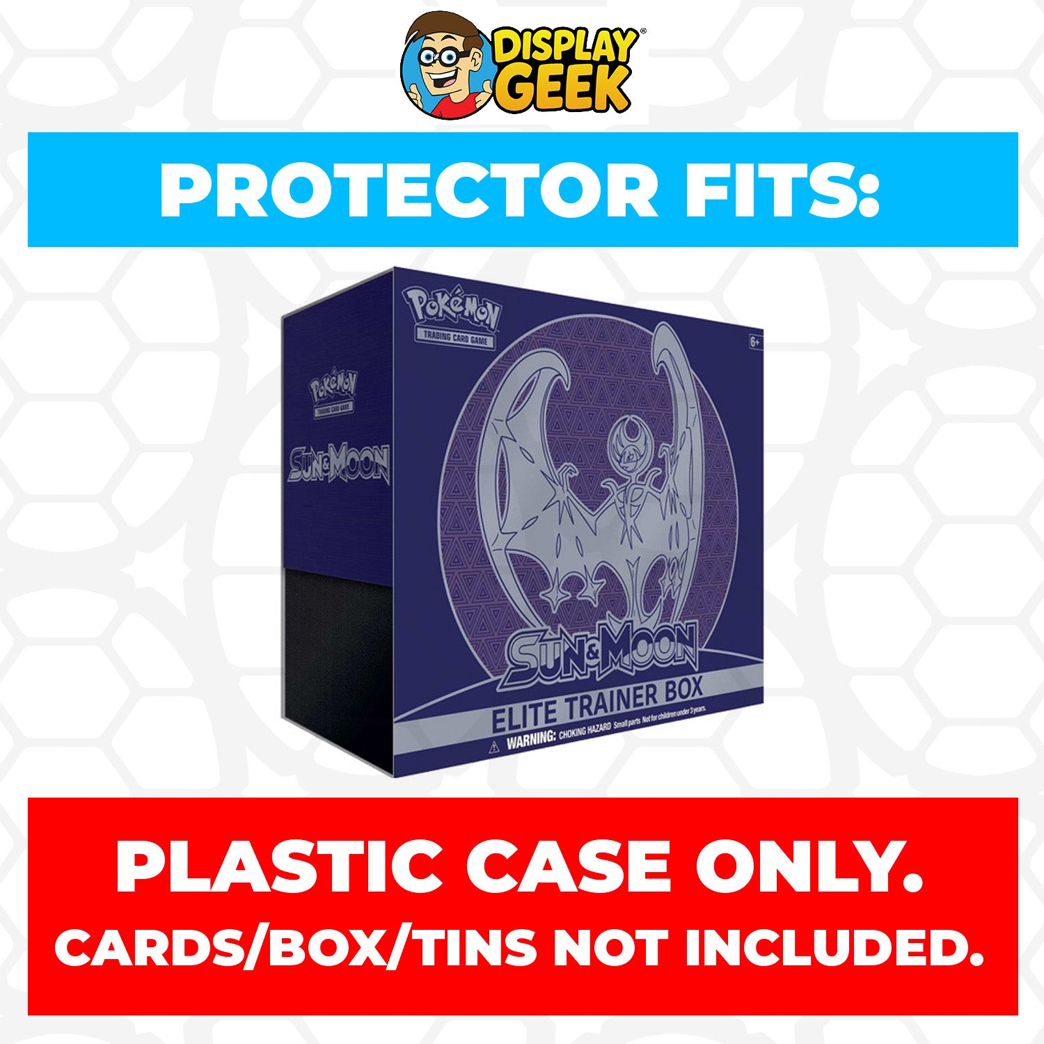 Plastic Protector for Pokemon TCG 2017 Sun & Moon Lunala ETB Elite Trainer Box