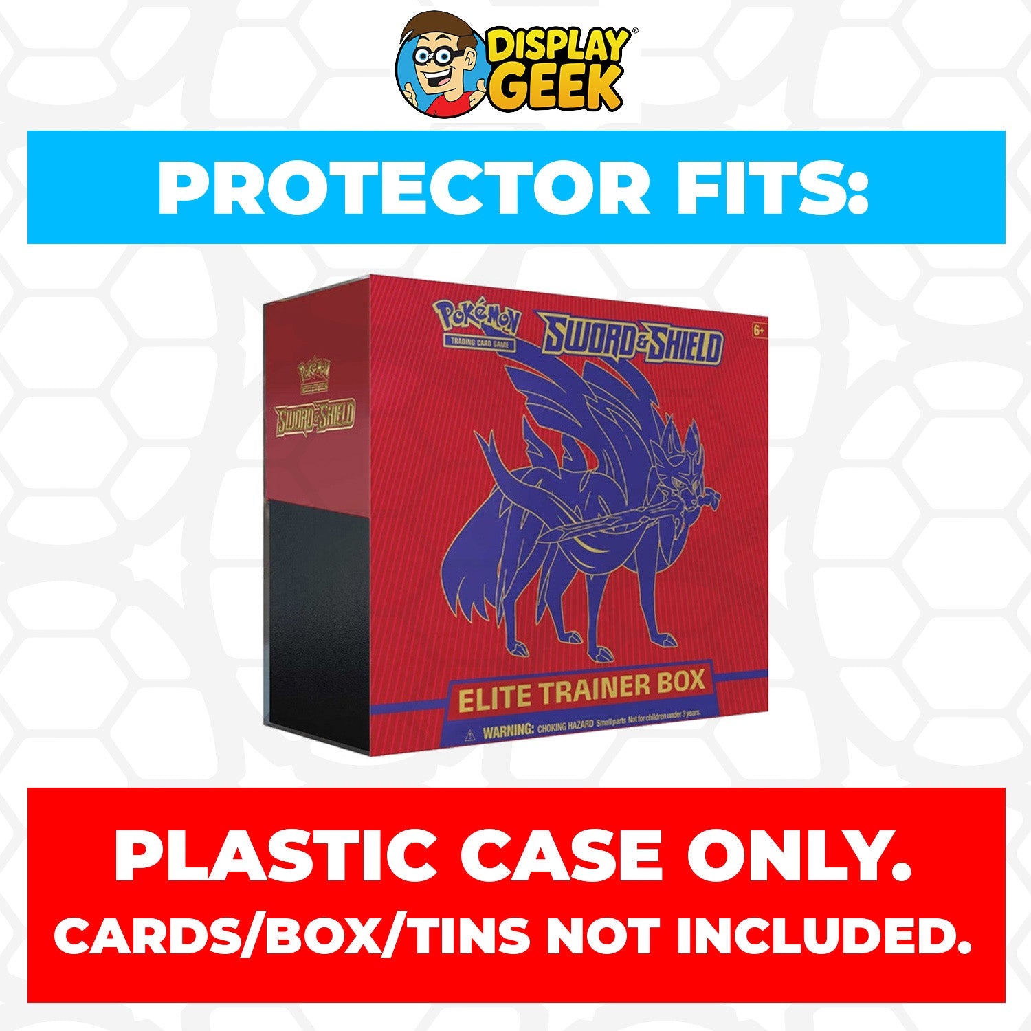 Plastic Protector for Pokemon TCG 2020 Sword & Shield Zamazenta ETB Elite Trainer Box