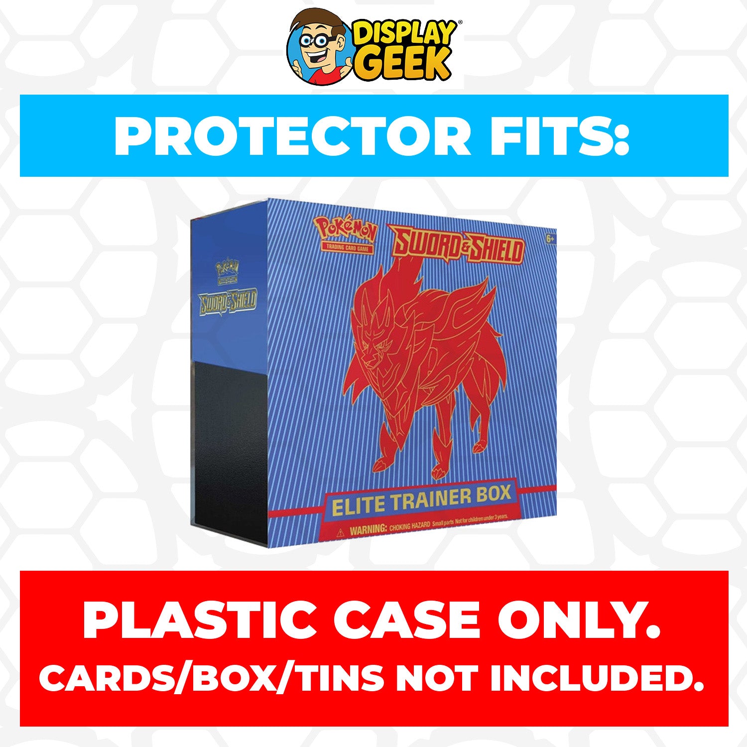 Plastic Protector for Pokemon TCG 2020 Sword & Shield Zamazenta ETB Elite Trainer Box