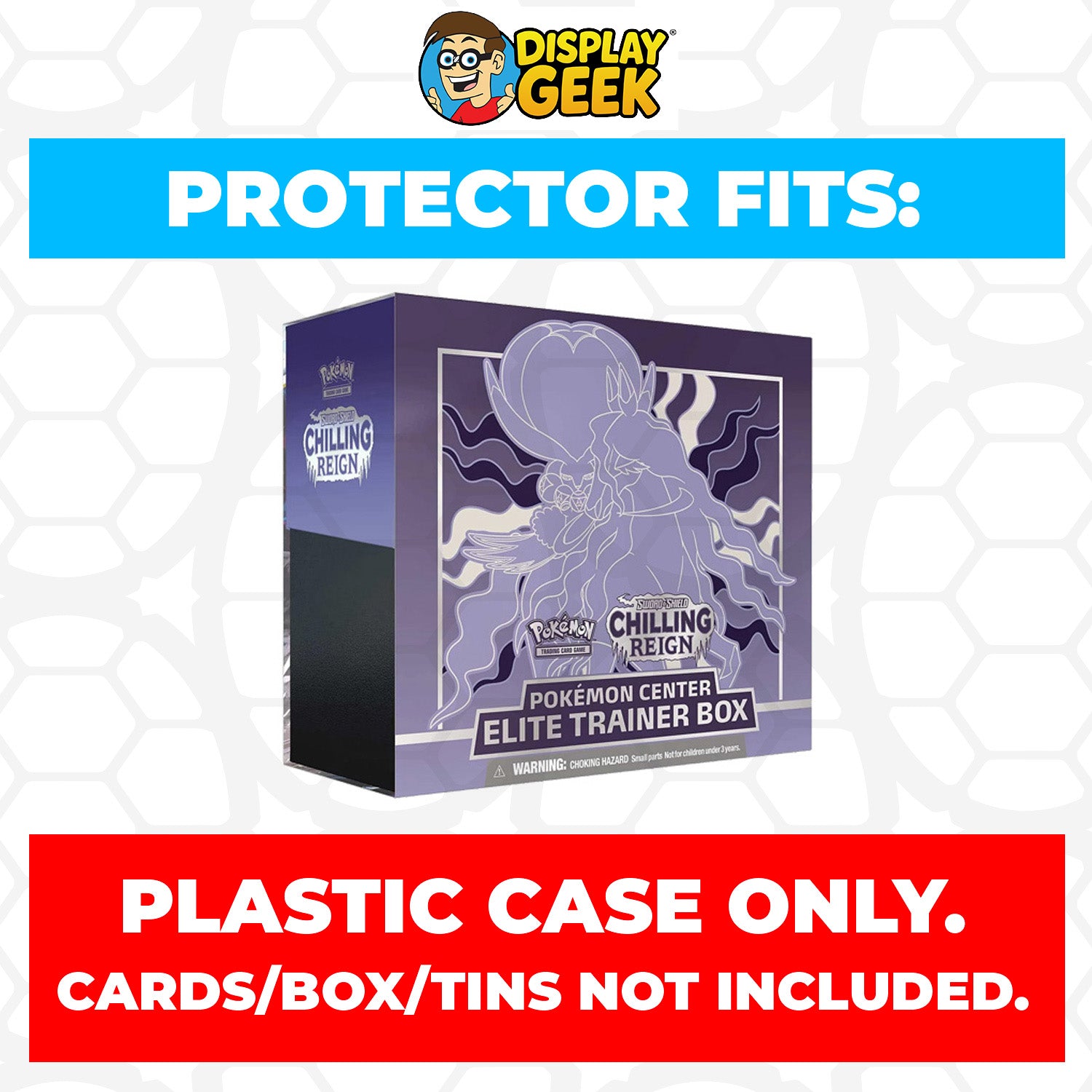 Plastic Protector for Pokemon TCG 2021 Sword & Shield Chilling Reign Ice Rider Calyrex Pokemon Center ETB Elite Trainer Box