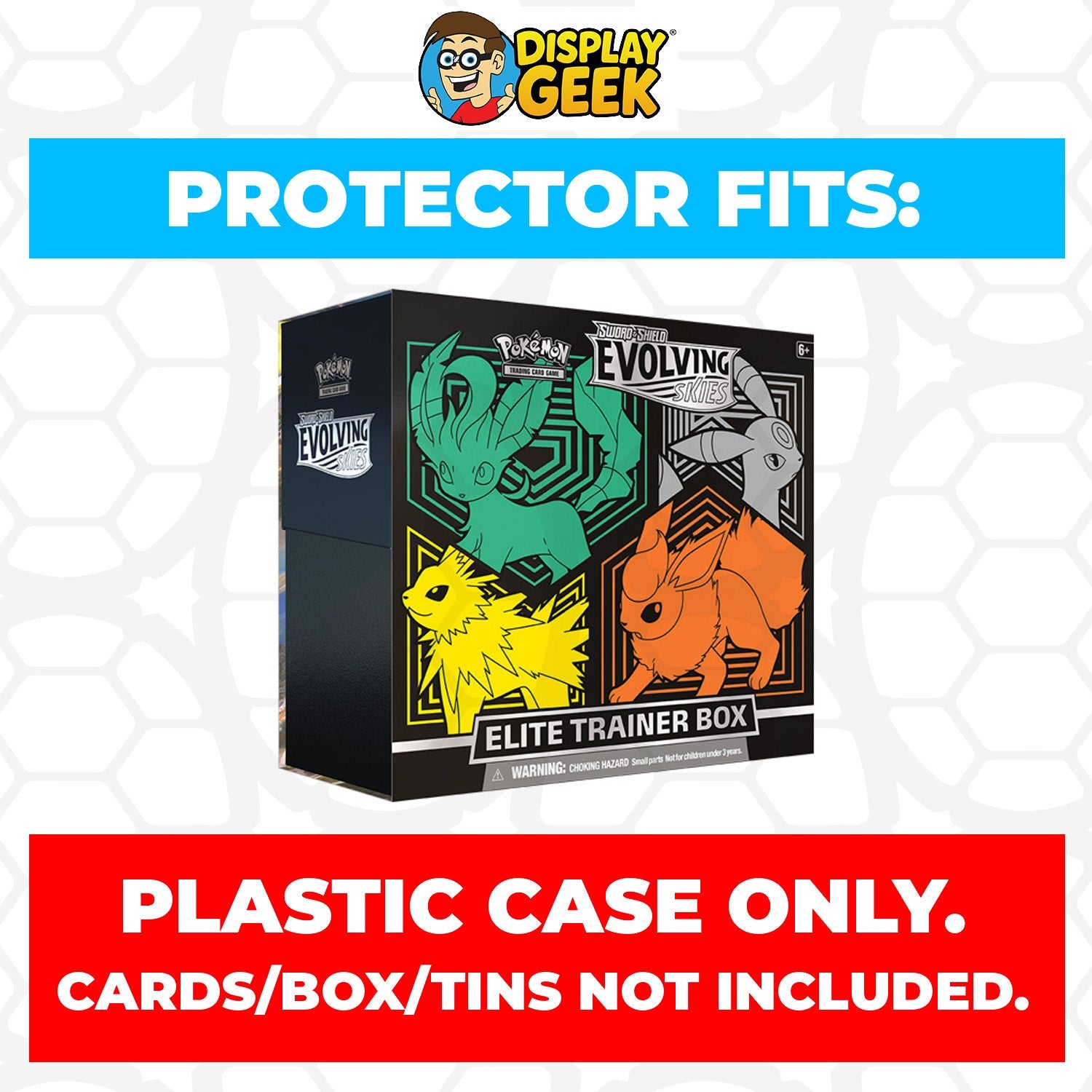 Plastic Protector for Pokemon TCG 2021 Sword & Shield Evolving Skies #2 Pokemon Center ETB Elite Trainer Box