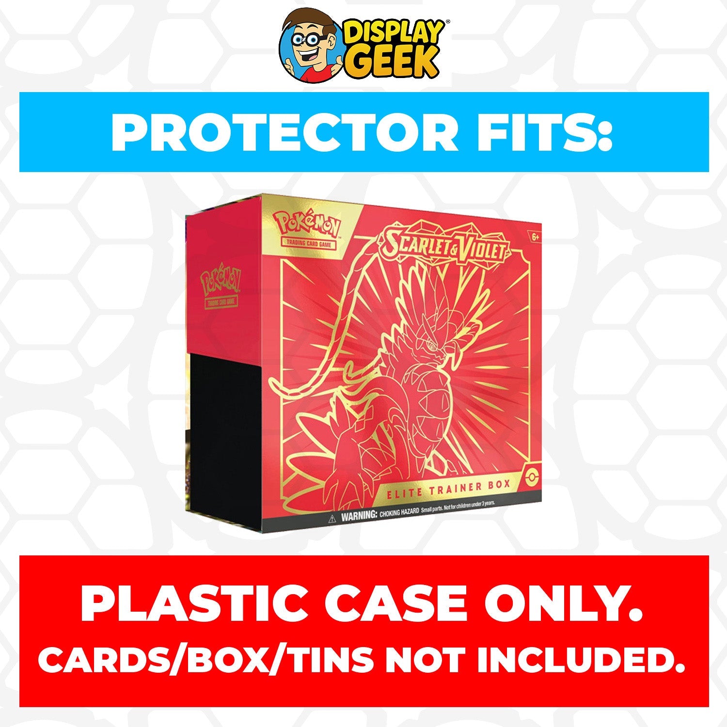 Plastic Protector for Pokemon TCG 2023 Scarlet & Violet Miraidon ETB Elite Trainer Box