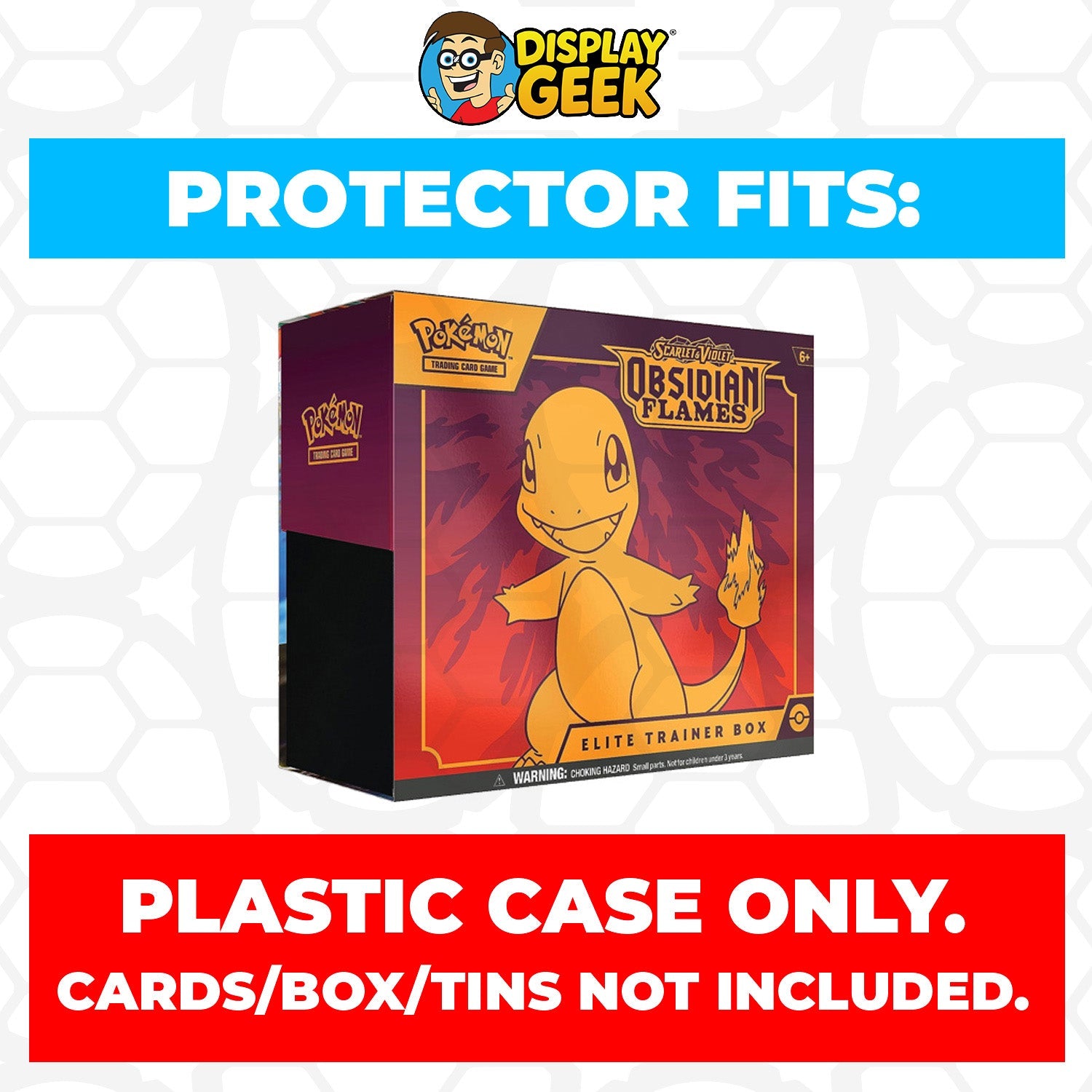 Plastic Protector for Pokemon TCG 2023 Scarlet & Violet Obsidian Flames Charmander ETB Elite Trainer Box