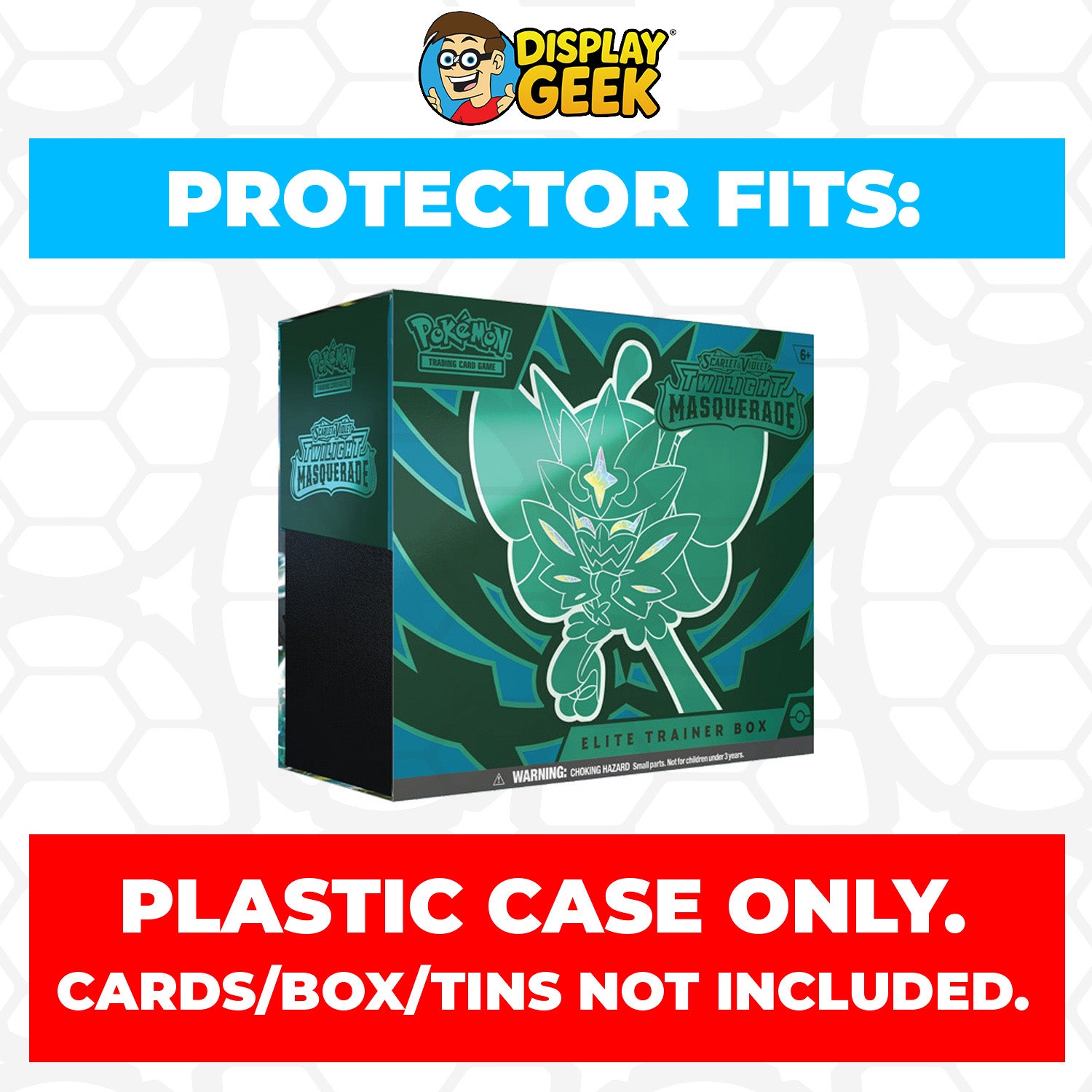 Plastic Protector for Pokemon TCG 2024 Scarlet & Violet Twilight Masquerade Ogerpon ETB Elite Trainer Box