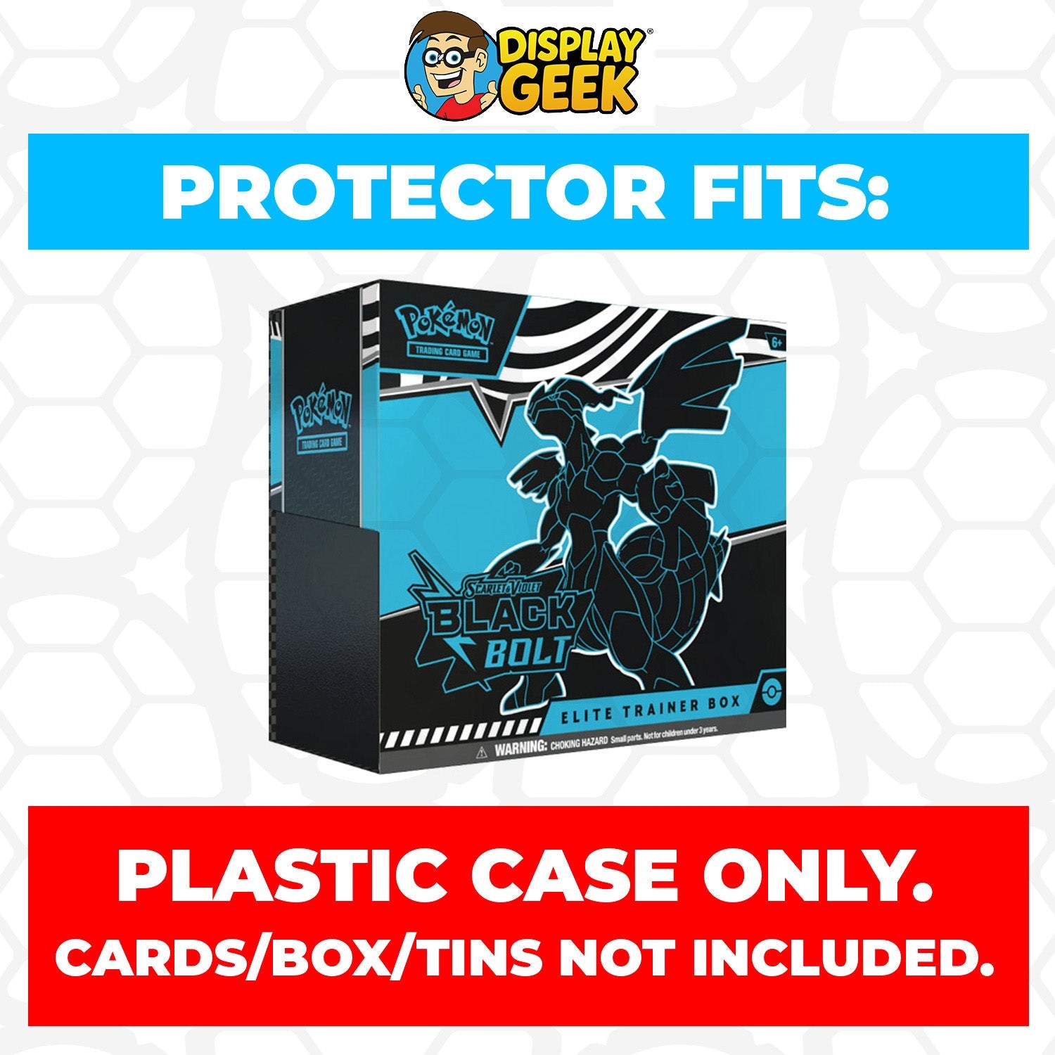 Plastic Protector for Pokemon TCG 2025 Scarlet & Violet White Flare Reshiram ETB Elite Trainer Box