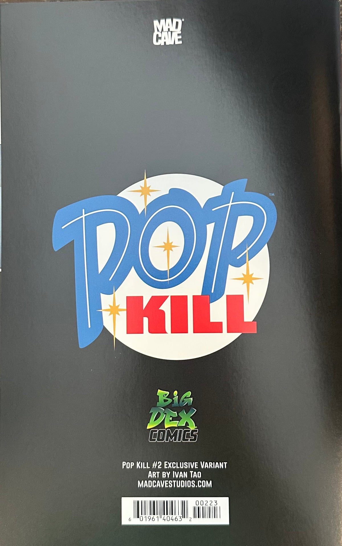 Pop Kill #2 IVAN TAO Big Dex Comics SDCC Exclusive Virgin Cover B