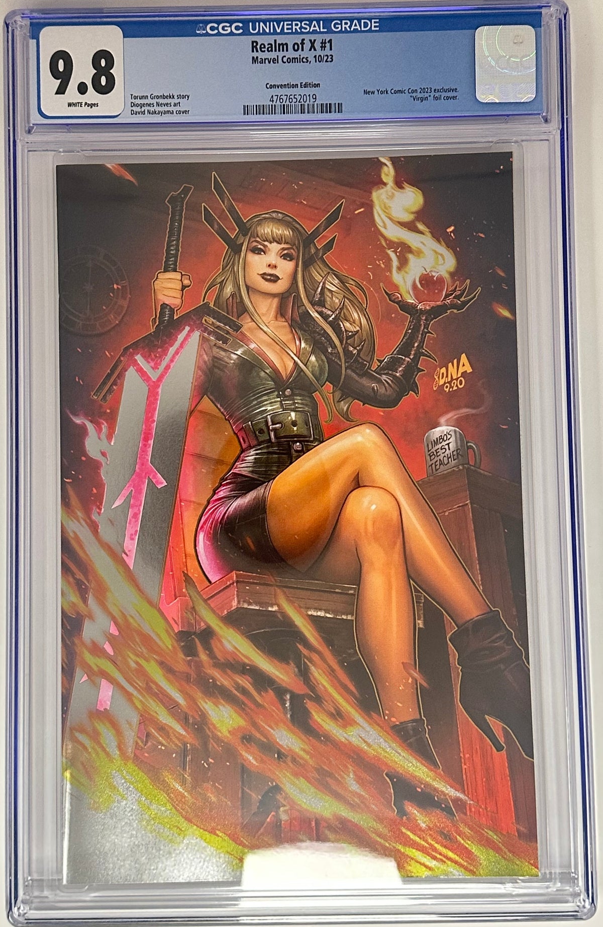 [FOIL] REALM OF X #1 CGC 9.8 UNKNOWN COMICS DAVID NAKAYAMA NYCC EXCLUSIVE FOIL VIRGIN VAR [IN STOCK]