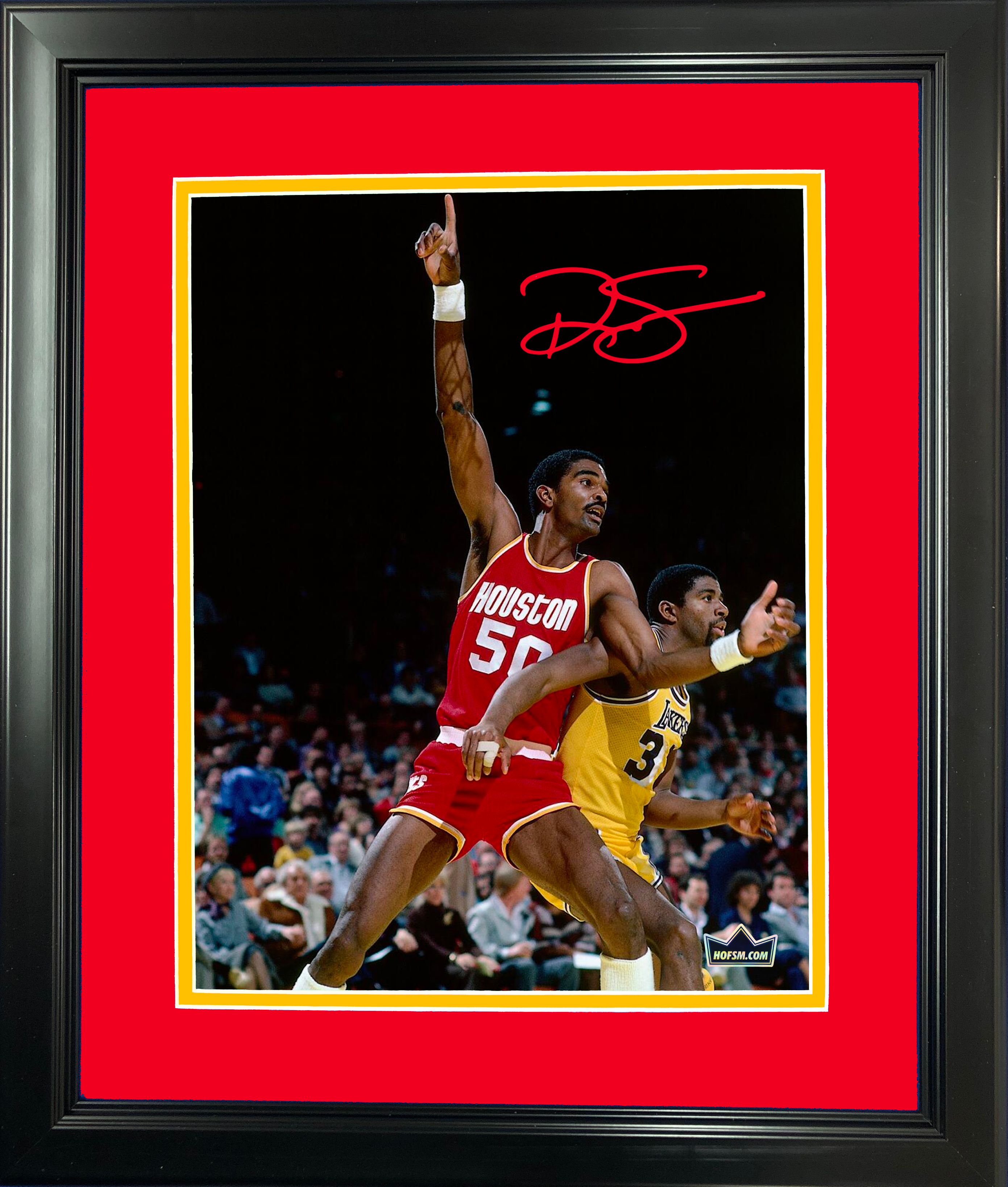 Framed Ralph Sampson Facsimile Laser Engraved Signature Auto 11"x14"Basketball Photo HOFSM Holo