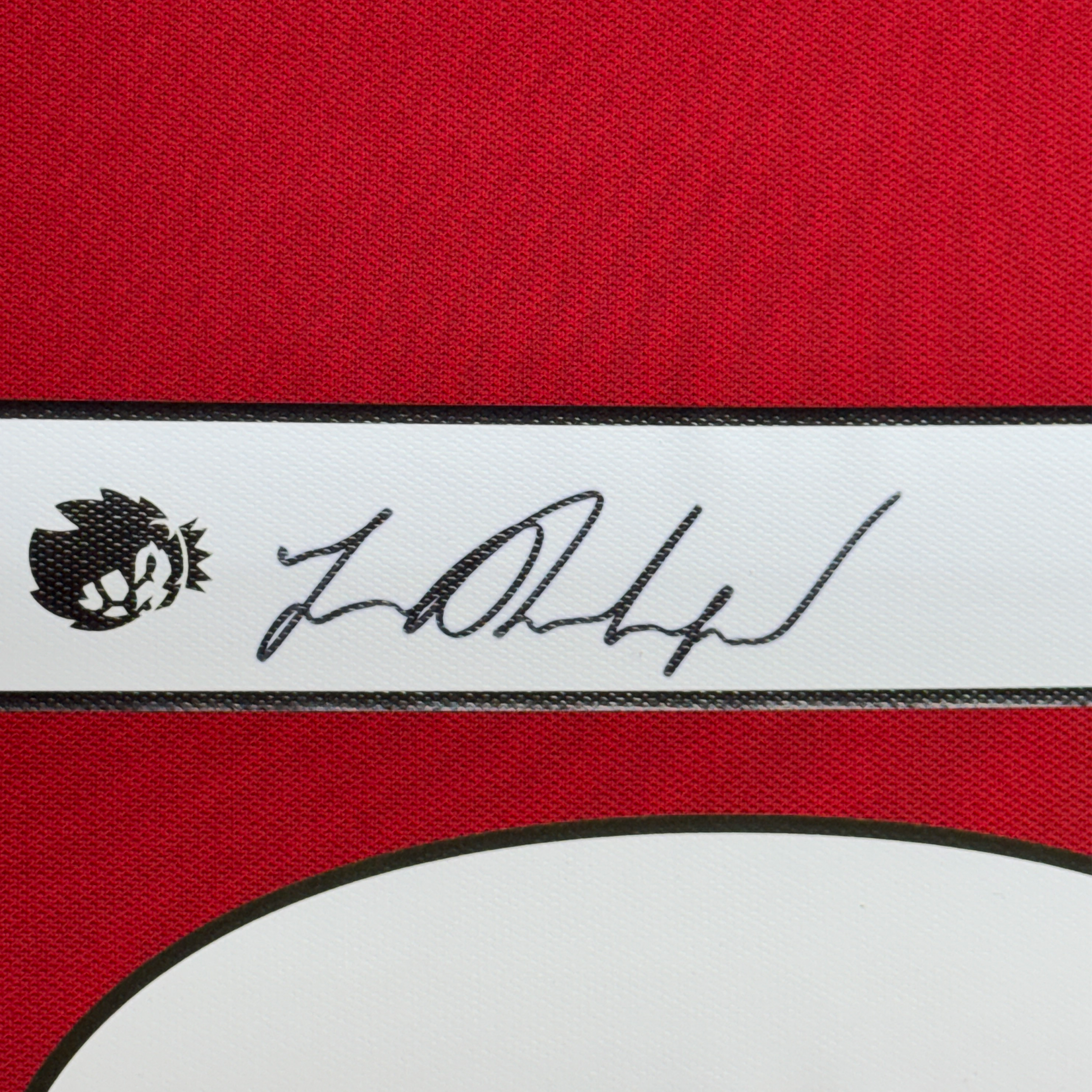 Framed Autographed/Signed Marcus Rashford 35x39 Manchester United Red Soccer Jersey Beckett BAS COA