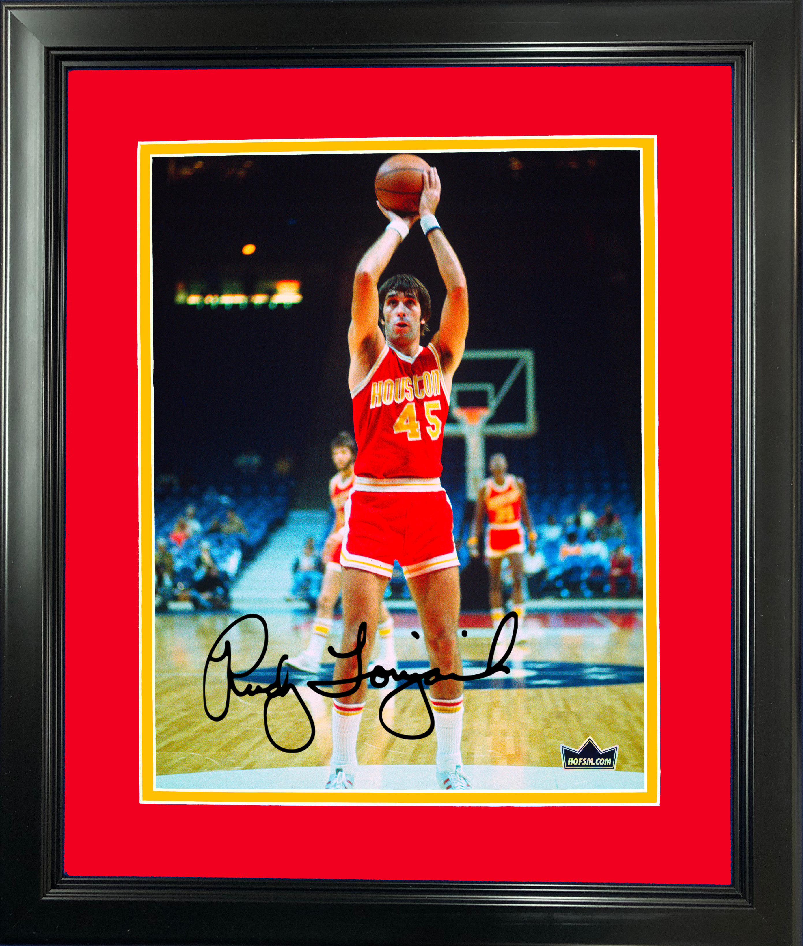 Framed Rudy Tomjanovich Facsimile Laser Engraved Signature Auto 11"x14"Basketball Photo HOFSM Holo