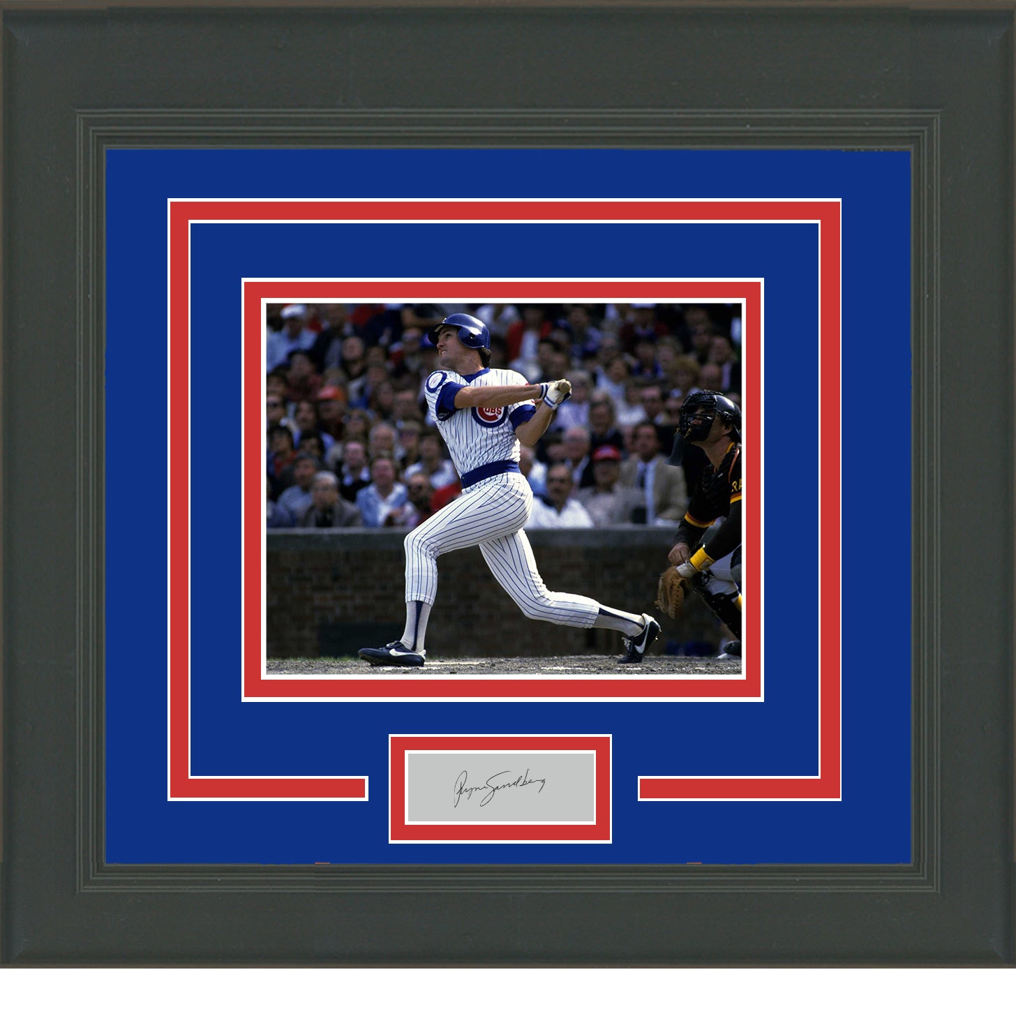 Framed Ryne Sandberg Facsimile Laser Engraved Signature Auto Chicago Cubs 11x14 Baseball Photo
