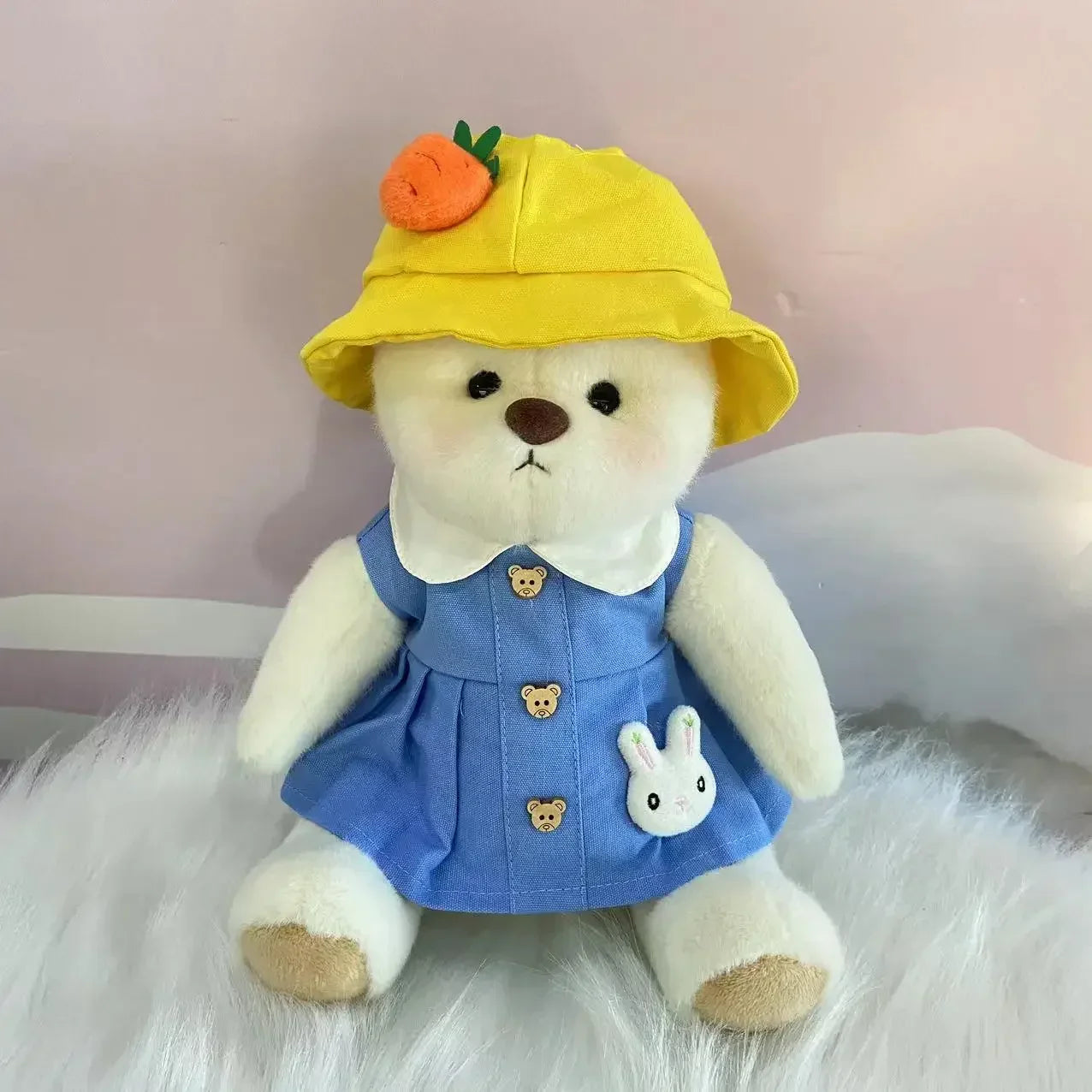 Teddy Bear Plush Doll with Changeable Clothes