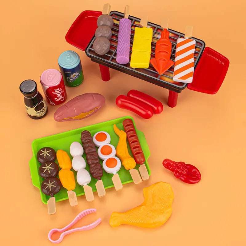 Kids Pretend BBQ Play Set – Cooking and Kitchen Role Play Toys for Girls