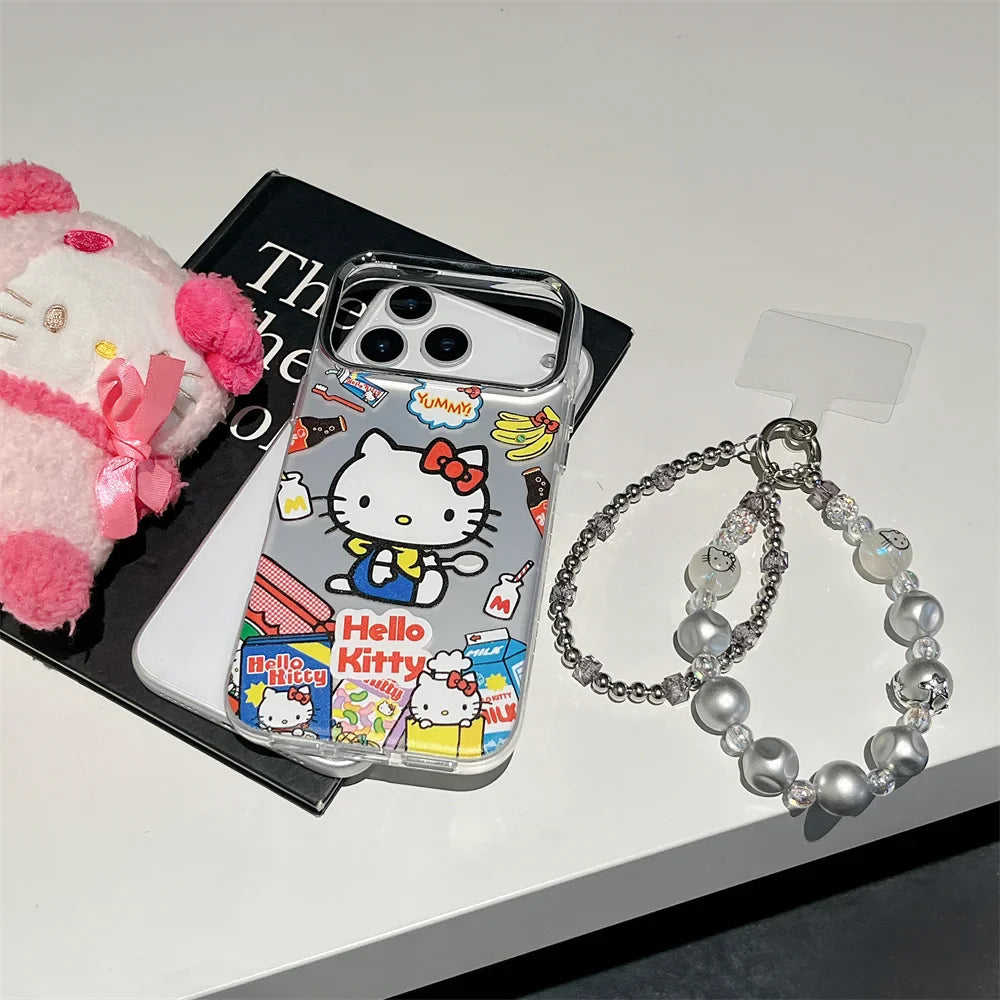 Luxury Hello Kitty Silver Phone Case For iPhone