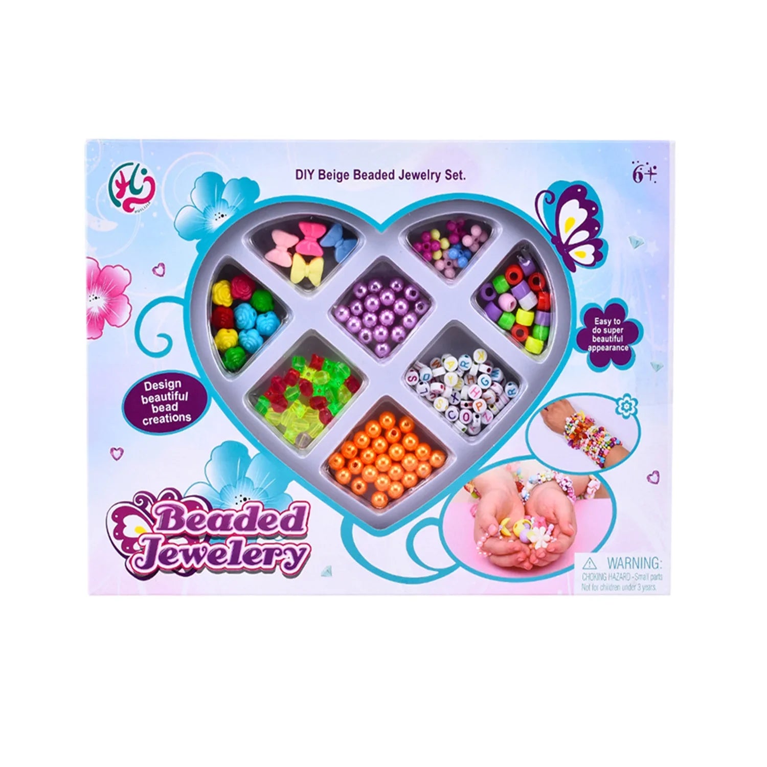 Kids DIY Bead Jewelry Making Kit – Creative Craft Set for Girls