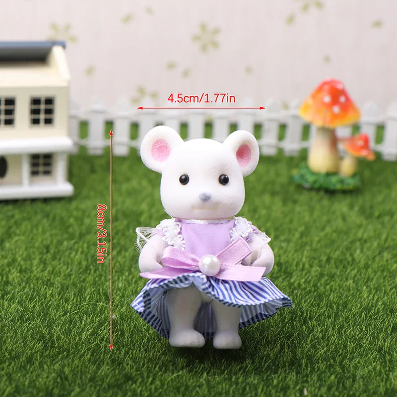 Miniature Dollhouse Rabbit Family Critters – DIY Playset for Kids