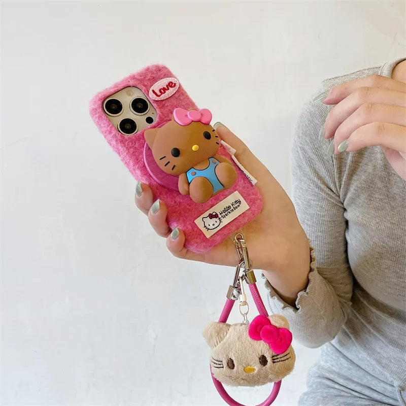 Fashion Winter Cloth Fabrci Magnetic Phone Case For iPhone