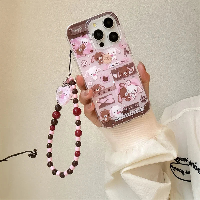 Kawaii Cartoon Sweet Rabbit Phone Case For iPhone