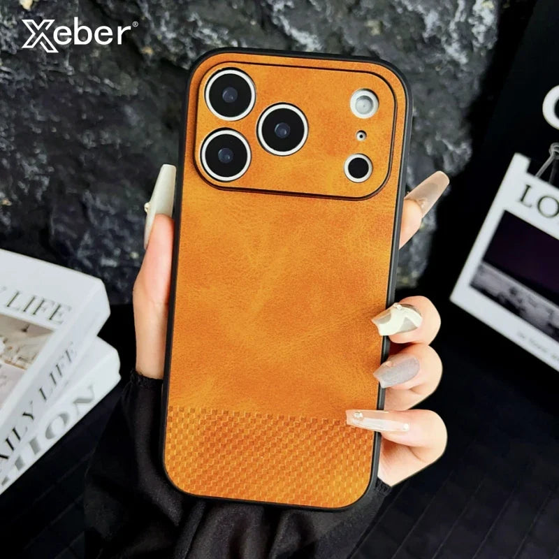 Luxury Soft Leather Case For iPhone