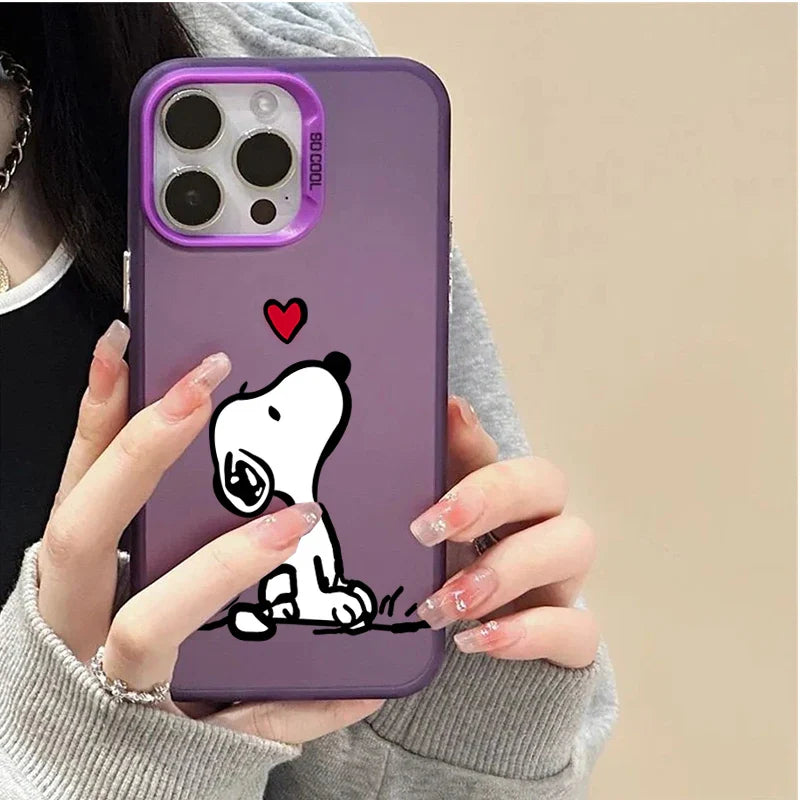 Lovely Snoopy Cartoon Case For iPhone