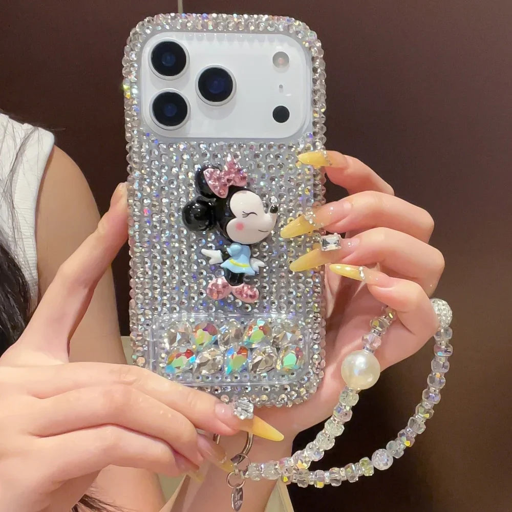 Kawaii Minnie Rhinestone Bling Crystal Phone Case For iphone