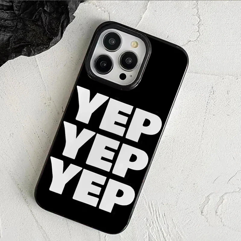 Luxury Personalized Art Black And White Letters Phone Case