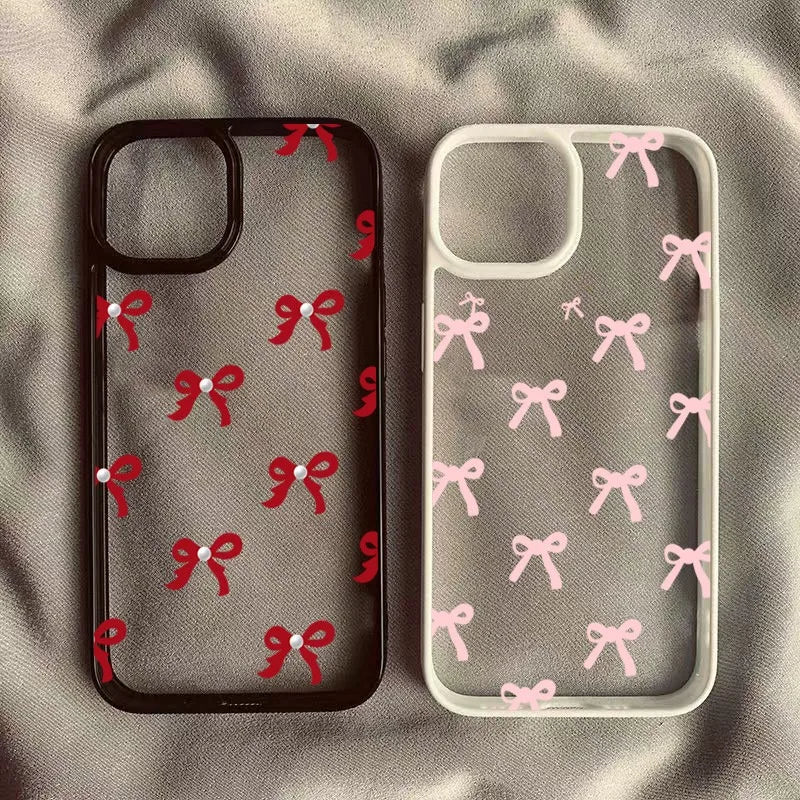 Fashionable Red Pink Bow Phone Case
