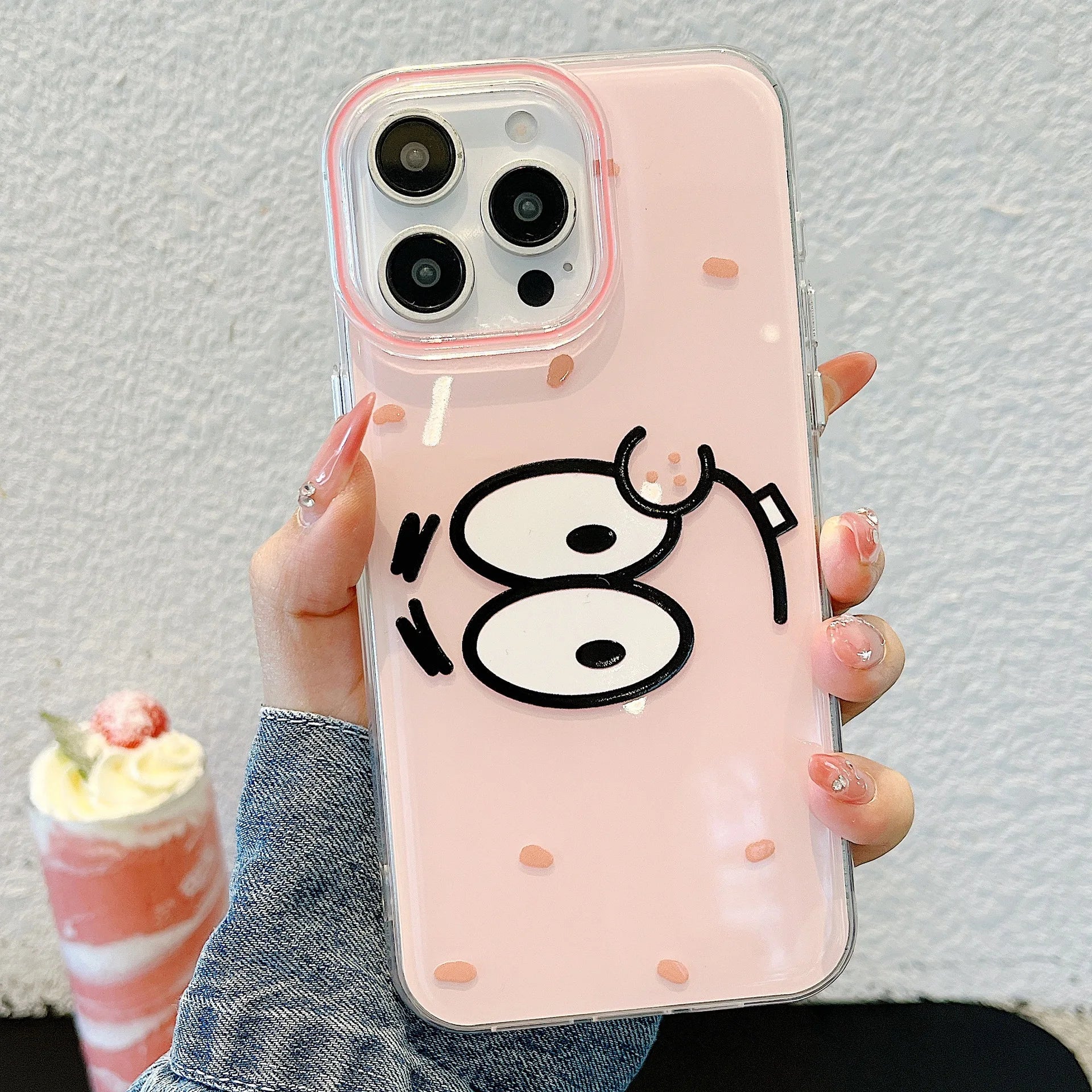 Korean Cute Cartoon Spongebob SquarePants Couple Phone Case For iPhone