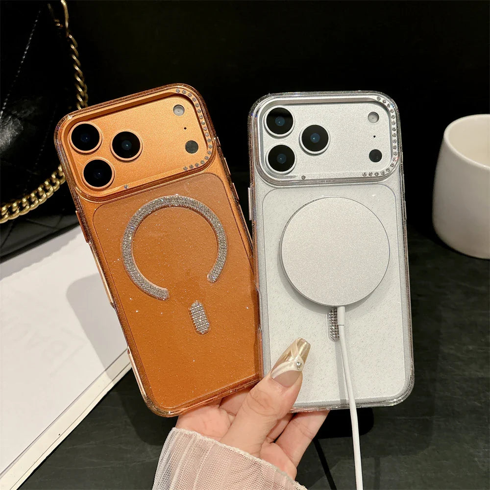 Luxury Diamond Glitter For Magsafe Case For iPhone