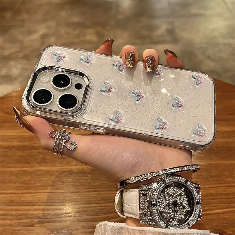 Luxury Gradient Butterfly Glitter Phone Case