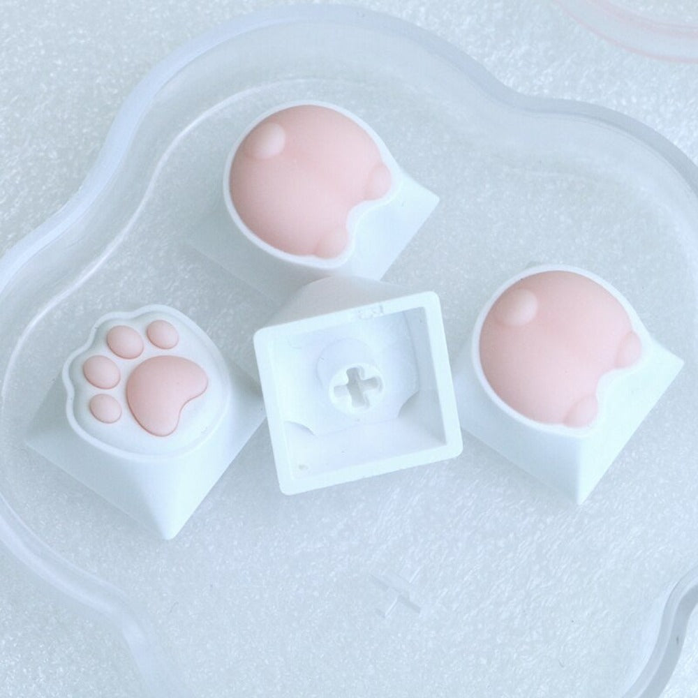 Cat Paw Keycaps 4 Piece Set
