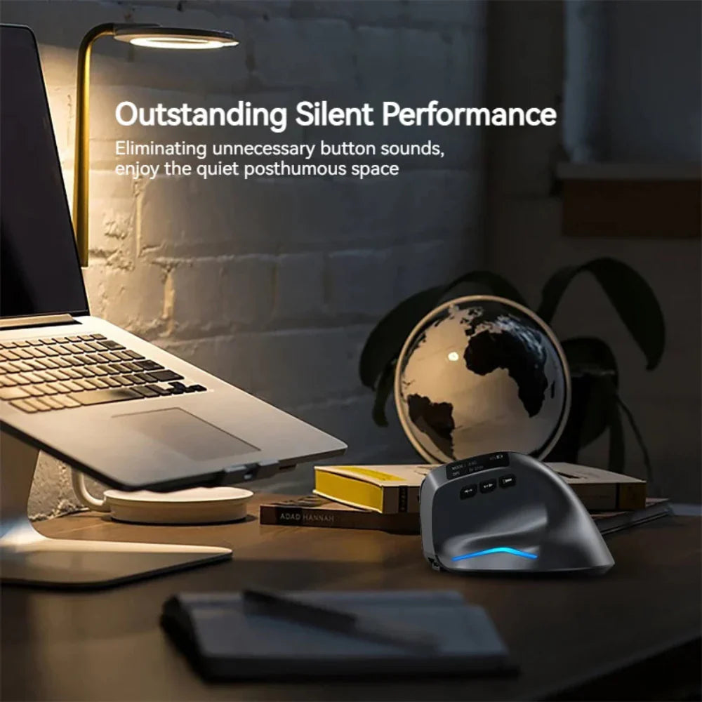 Dual Mode Wireless Adjustable DPI Vertical Office Mouse