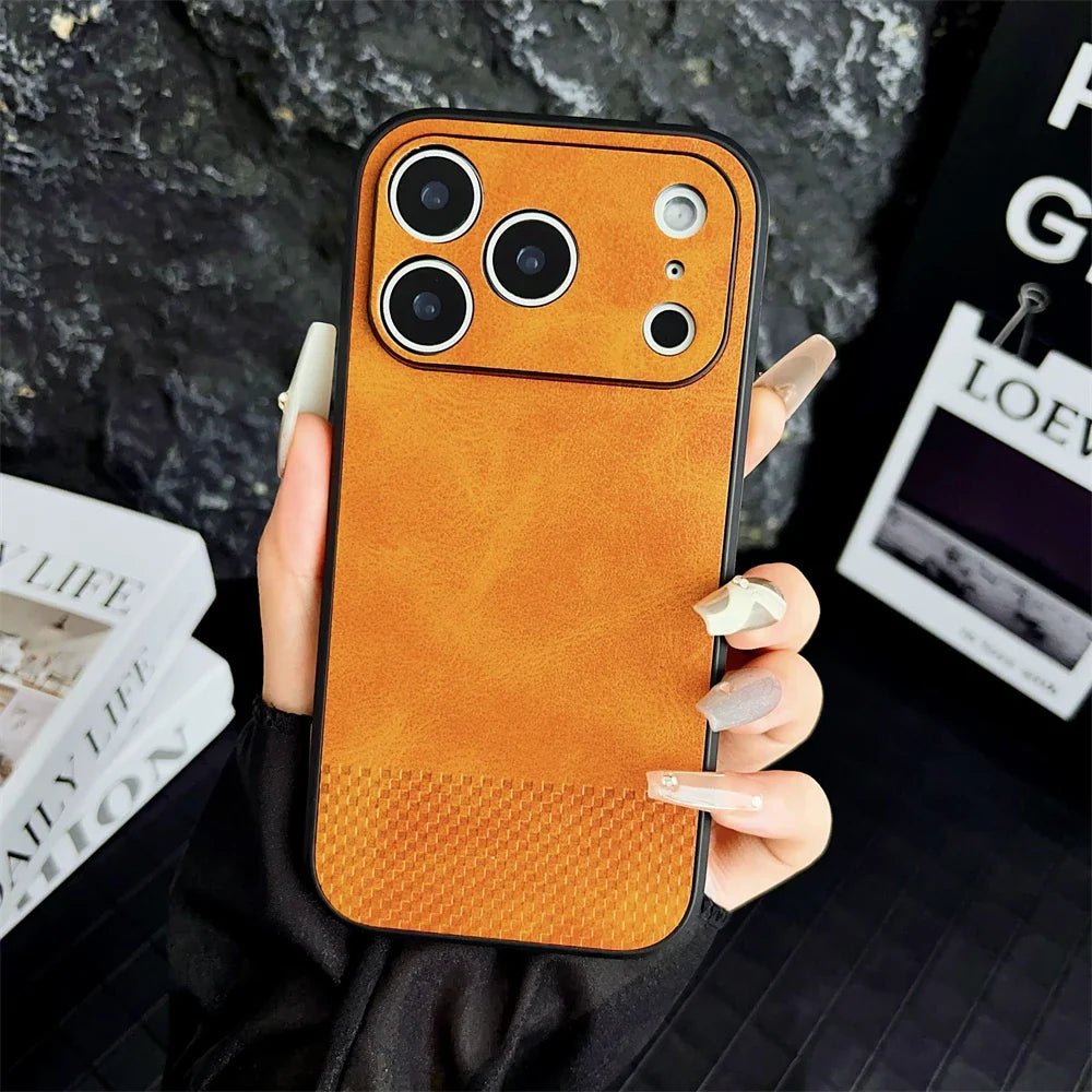 Luxury Soft Leather Case For iPhone