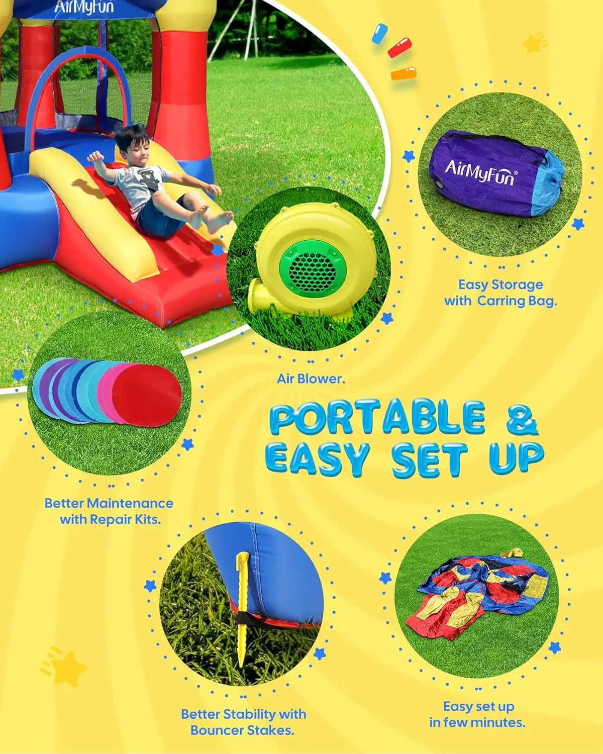 Inflatable Bounce House with Slide