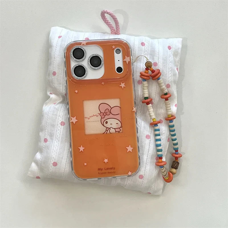 Fashion Orange Star Melody Phone Case For iPhone