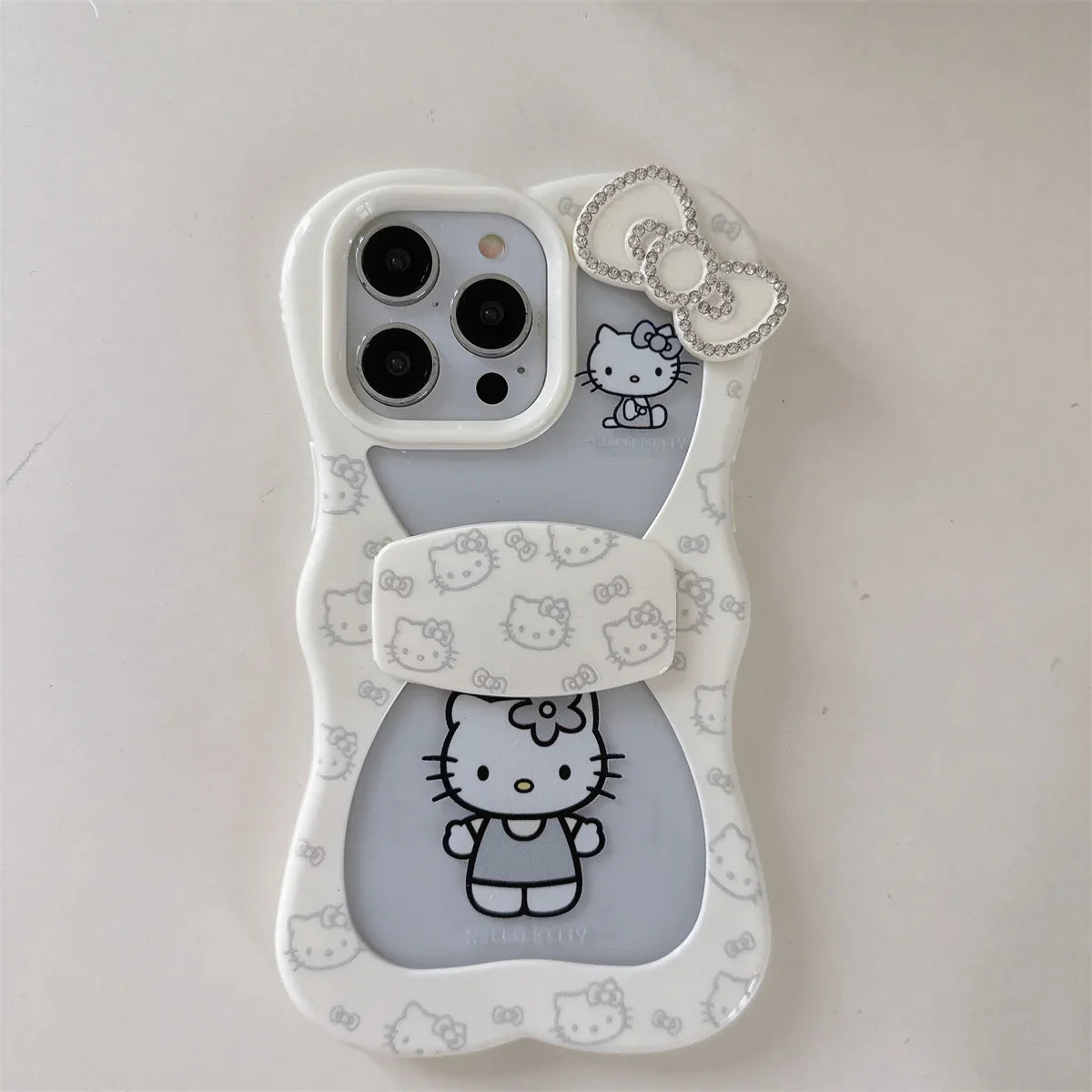 New Black Wind Bow Style Lace Kitty Cat Phone Case For iPhone