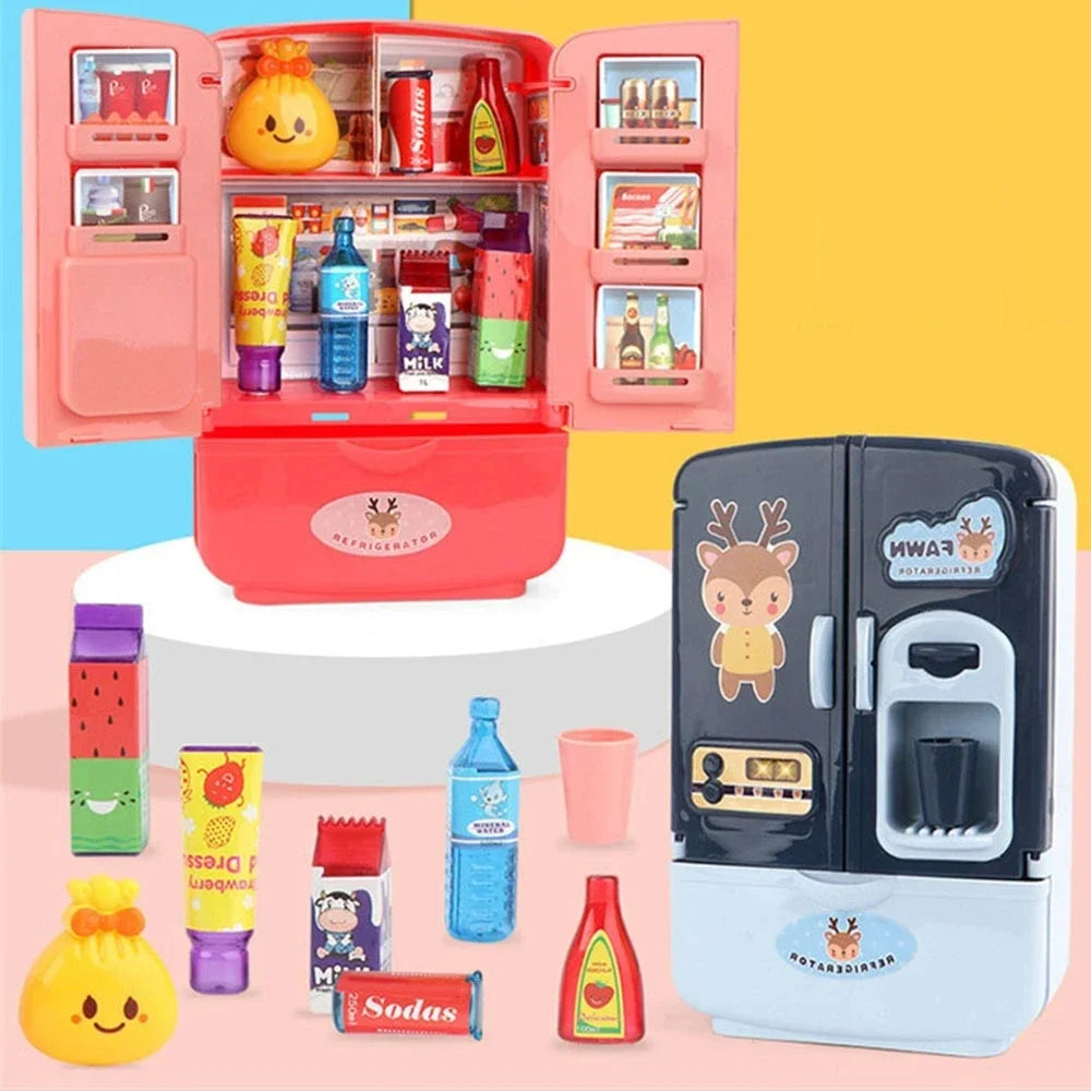 Mini Toy Fridge – Pretend Play Kitchen Refrigerator for Kids
