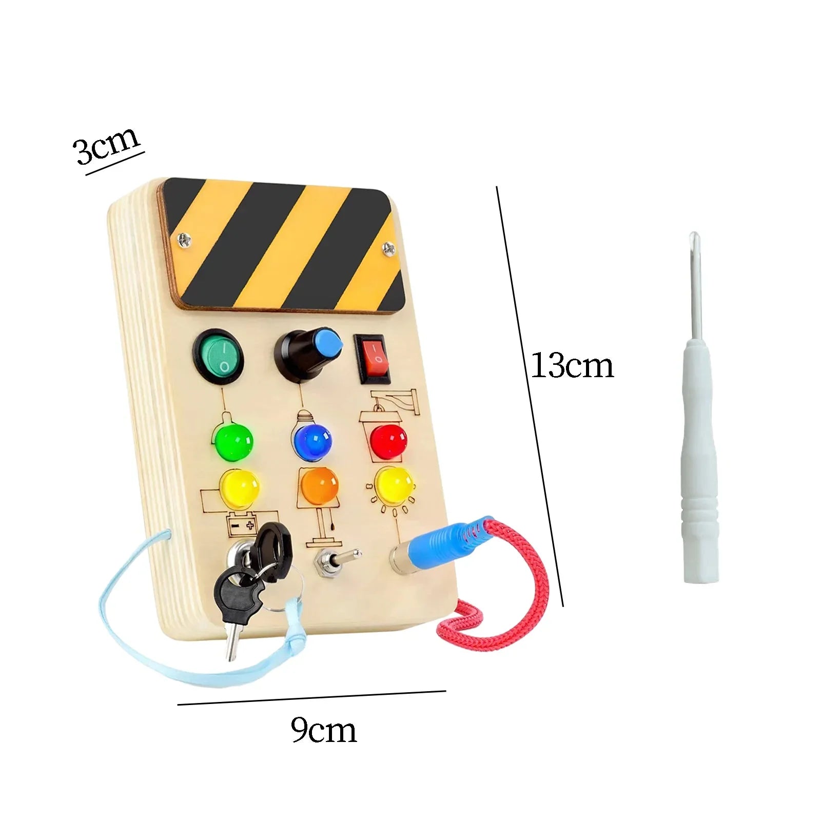 LED Light Switch Busy Board – Educational Toy for Toddlers