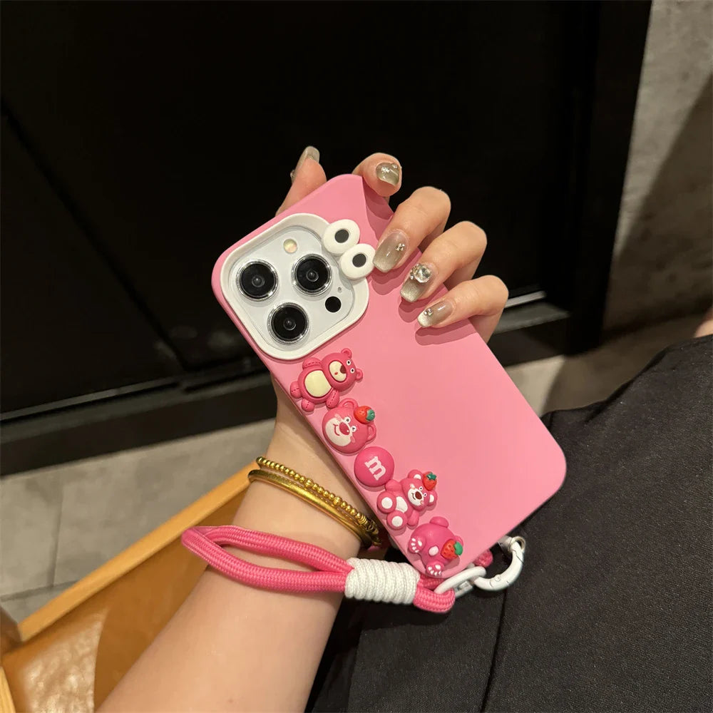 Disney Pink Strawberry Bear Phone Case
