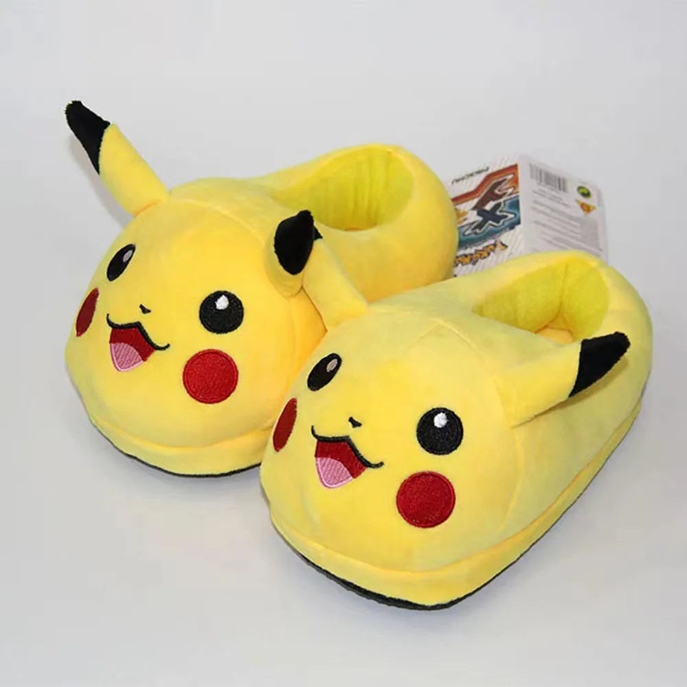 Pikachu Pokemon  Warm Plush Indoor Slippers