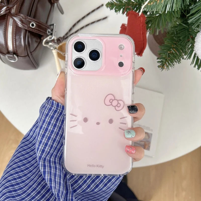 Kawaii Sweet Pink Cartoon Cute Hello Kitty Cat Phone Case For iPhone