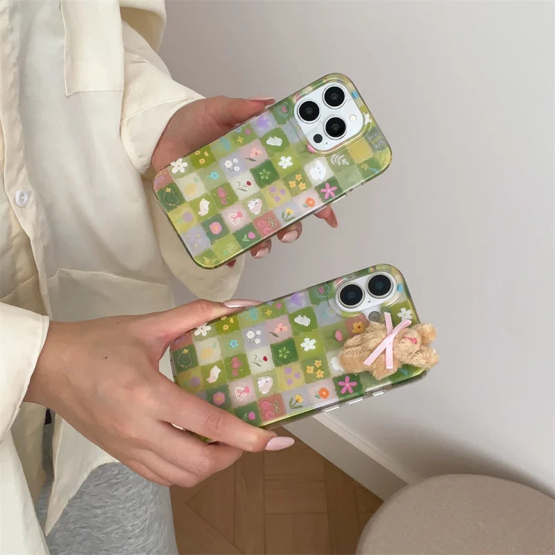 Korean Ins Cute Flower Phone Case For iPhone